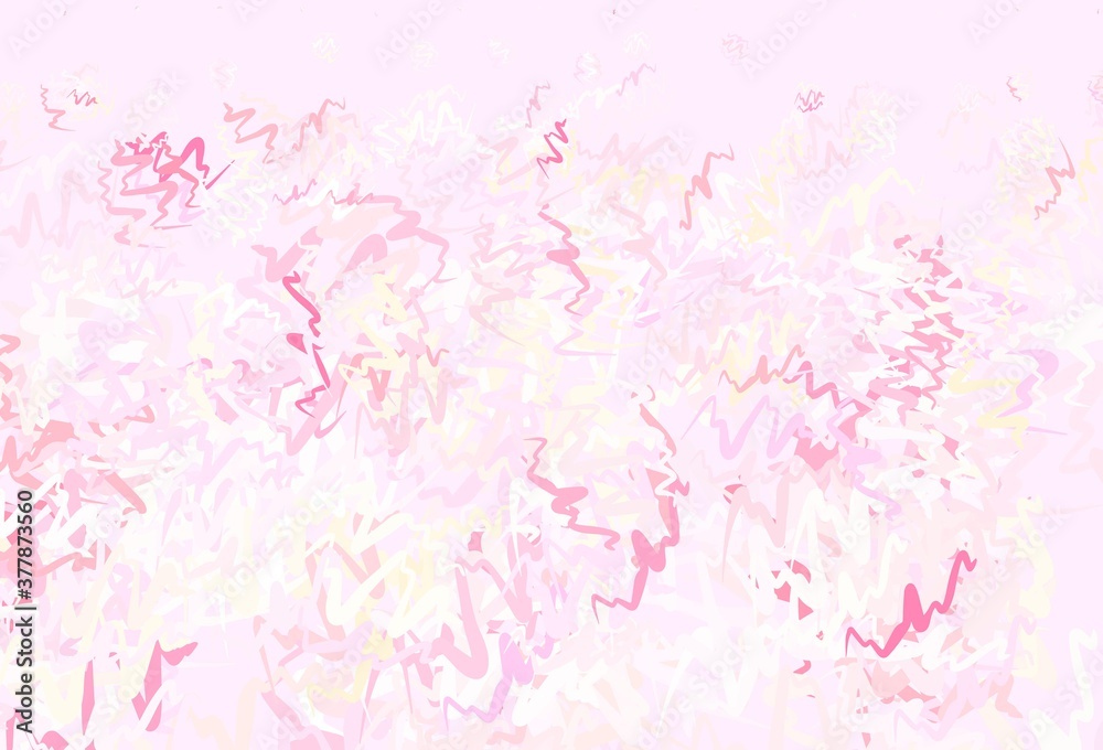 Light Pink, Yellow vector pattern with bent lines. Light Pink, Yellow vector pattern with bent lines.
