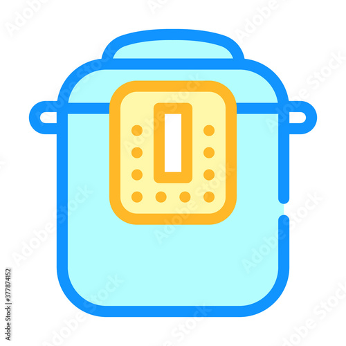 multicooker equipment color icon vector symbol illustration
