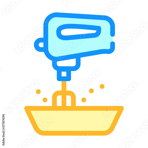 mixer kitchen tool color icon vector illustration