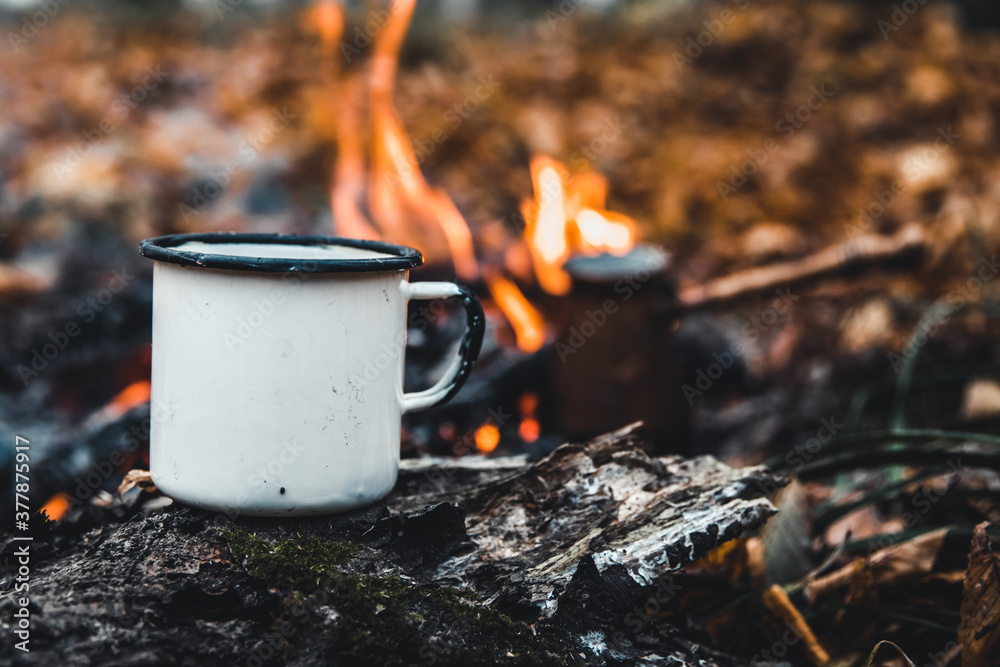 Making coffee at the stake. Make coffee or tea on the fire of nature. Burned fire. A place for fire. Making coffee at the stake. Make coffee or tea on the fire of nature. Burned fire. A place for fire.