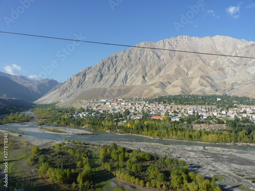 Panoramic View of Mountain Range Road In Leh – Ladakh, India.