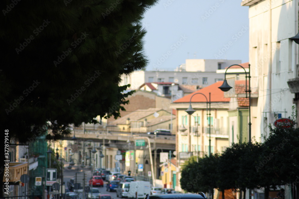 streets in city center of vasto city in abruzzo region of italy