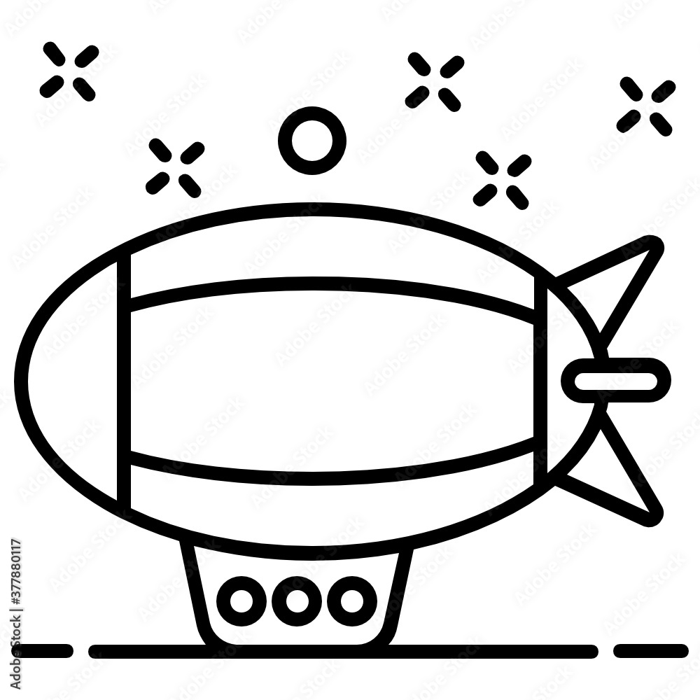 Air blimp vector style, aerial vector in editable style
Air blimp vector style, aerial vector in editable style