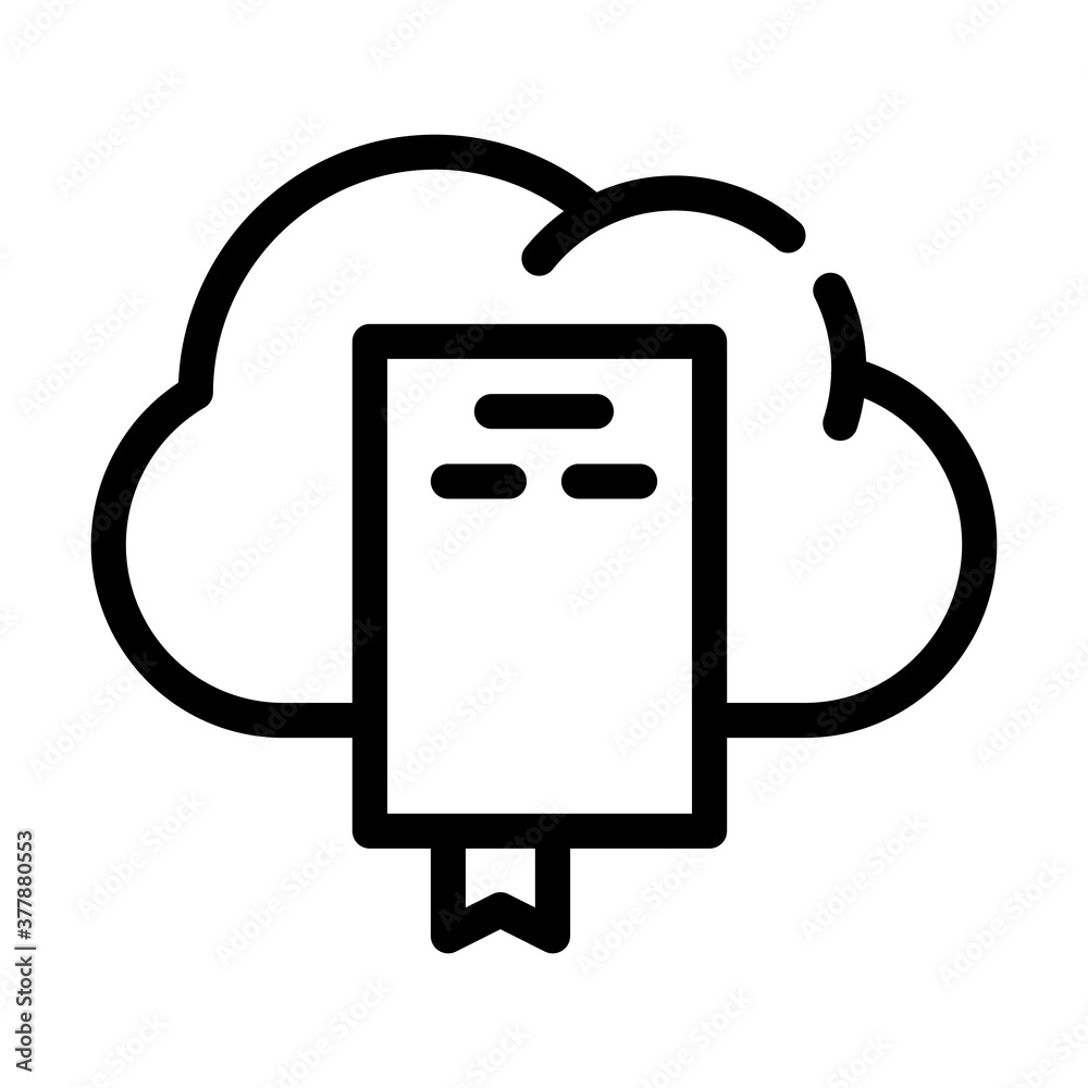 document cloud storage line icon vector illustration document cloud storage line icon vector illustration