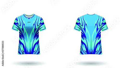 Sport design template football jersey vector for football club. uniform front and back view.