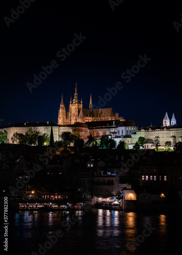 Prague Castle at night