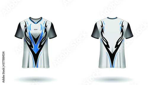 Sport design template  football jersey vector for football club. uniform front and back view.
