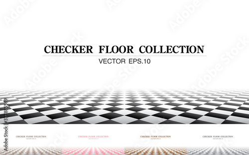 Checker floor background vector collection.