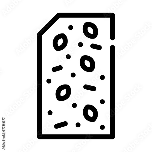 vegan chocolate line icon vector symbol illustration