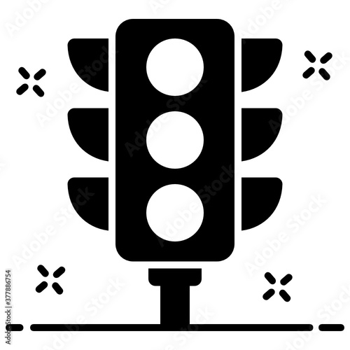 
Traffic signals or traffic lights vector in design 
