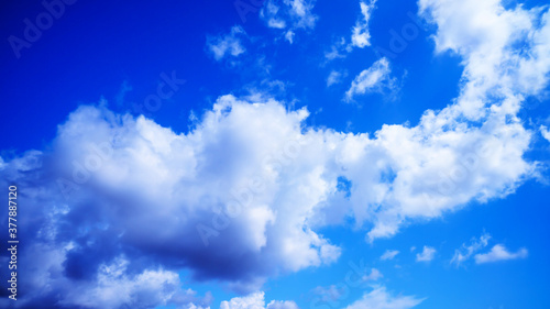 Blue sky with clouds. View Of Clouds In Sky