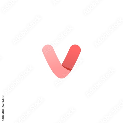 logo design letter v, letter v icon logo. logo colorfull