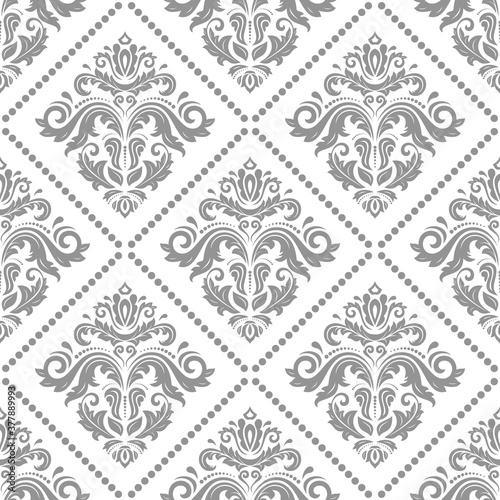 Classic seamless pattern. Damask orient light ornament. Classic vintage background. Orient ornament for fabric, wallpaper and packaging