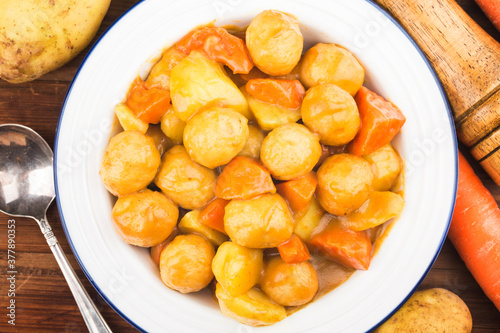 Curry Potato Carrot Fish Ball