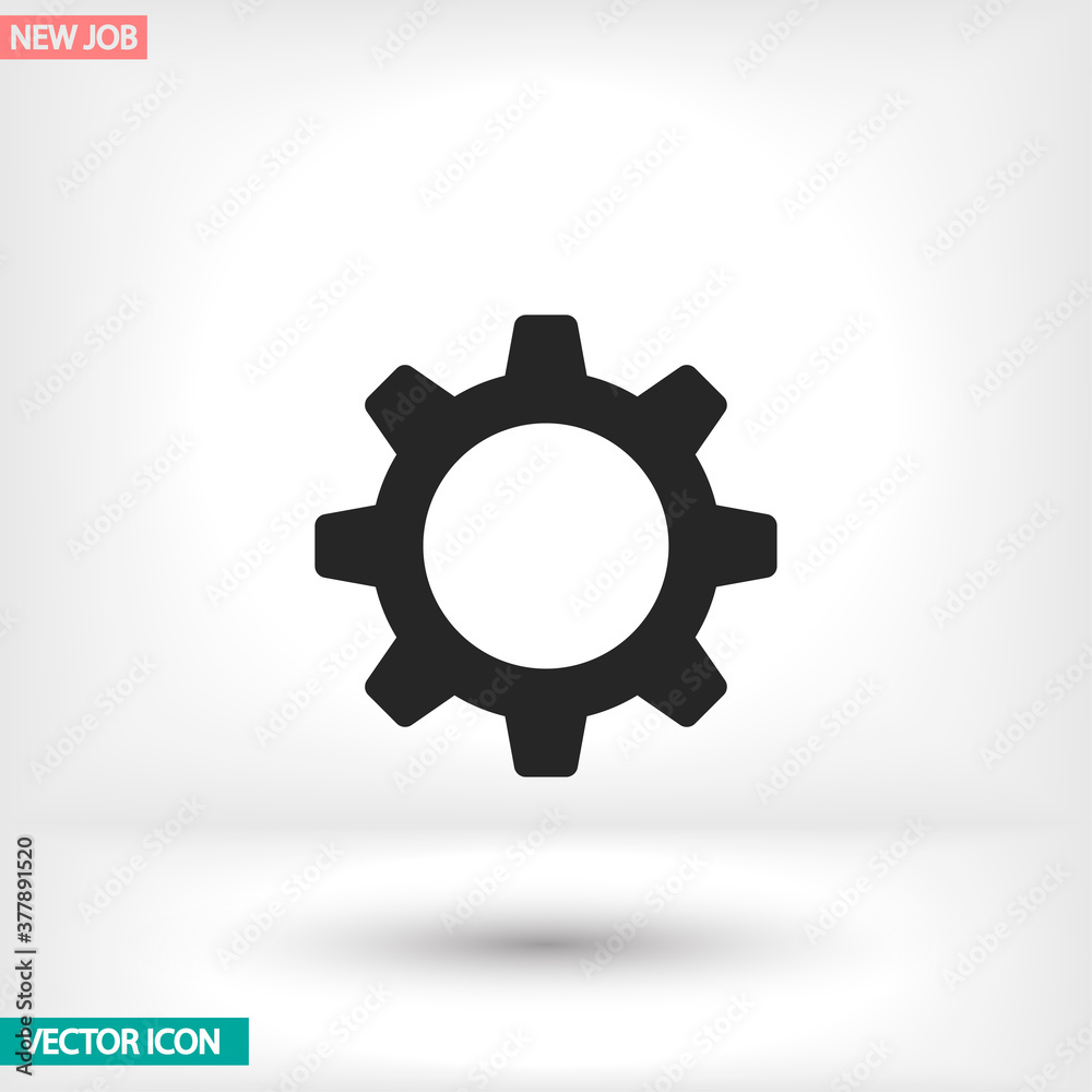Gears vector icon , lorem ipsum Flat design Gears vector icon , lorem ipsum Flat design