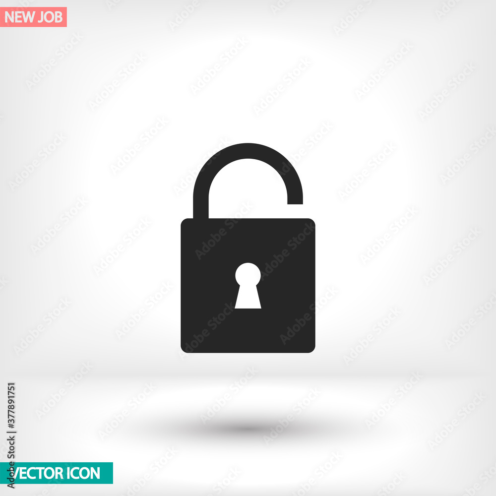 Lock vector icon , lorem ipsum Flat design Lock vector icon , lorem ipsum Flat design