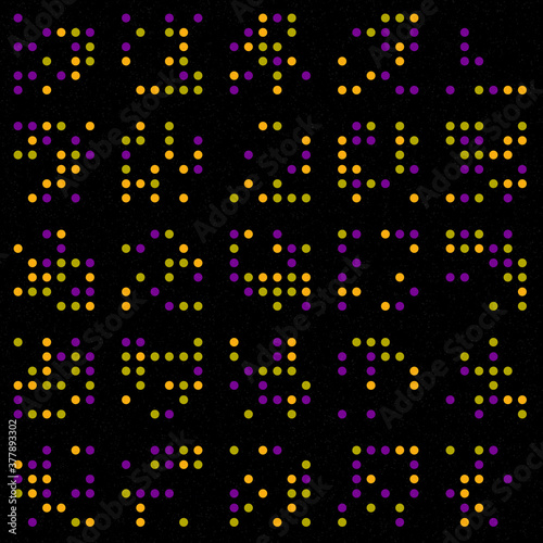 Abstract Color Halftone Dots generative art background illustration