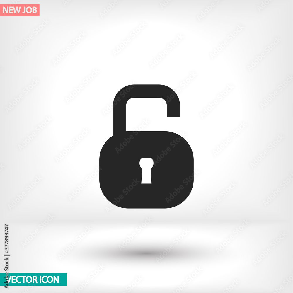 Lock vector icon , lorem ipsum Flat design Lock vector icon , lorem ipsum Flat design