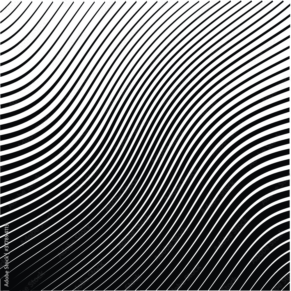 Abstract warped Diagonal Striped Background . Vector curved twisted slanting, waved lines texture Abstract warped Diagonal Striped Background . Vector curved twisted slanting, waved lines texture