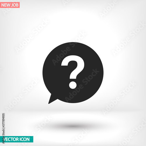 Question vector icon , lorem ipsum Flat design