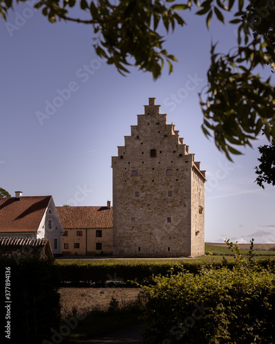 The medieval fortress and castle of Glimmingehus in Österlen, Sweden photo