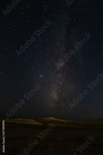 the milky way in the dark sky