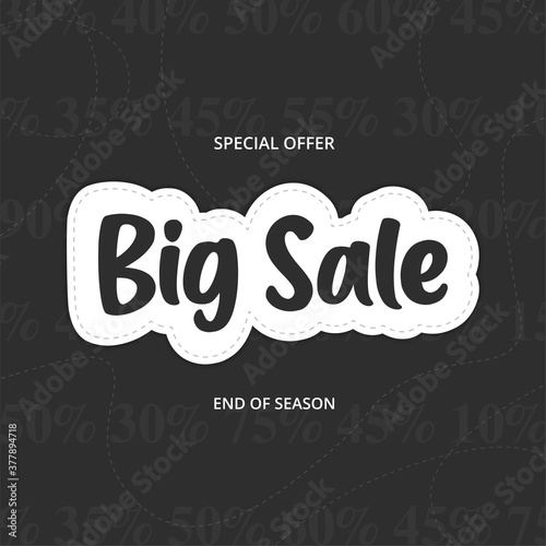 Big Sale Banner Template. Special offer this week only. Vector illustration