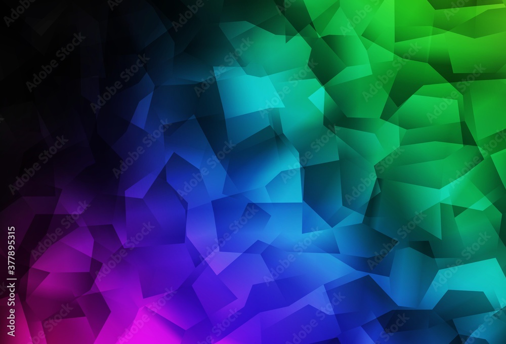 Dark Multicolor vector triangle mosaic texture.