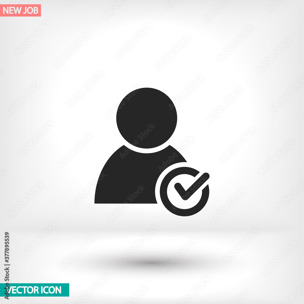 People tick vector icon , lorem ipsum Flat design People tick vector icon , lorem ipsum Flat design