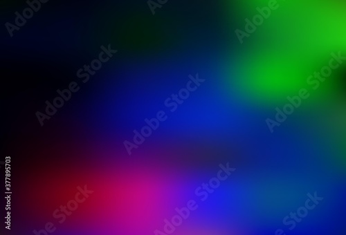 Dark Multicolor vector colorful blur background.