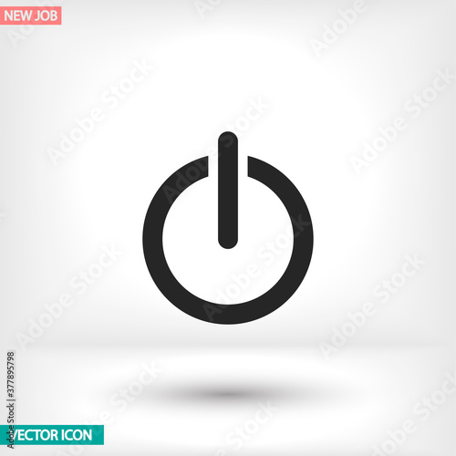 On off vector icon , lorem ipsum Flat design