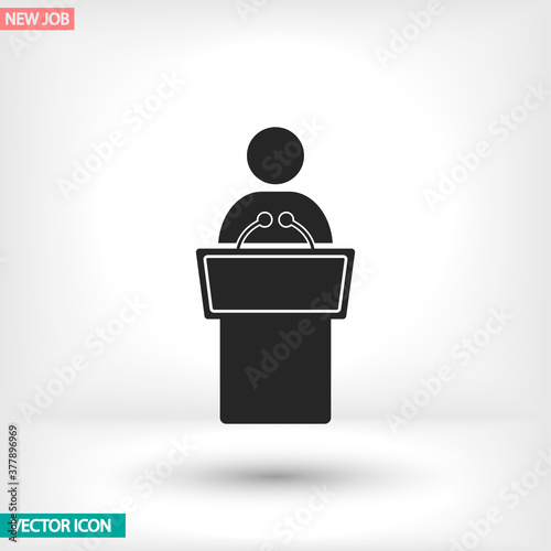 Settings vector icon , lorem ipsum Flat design