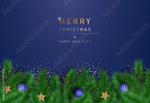 Christmas background. Merry Christmas card vector Illustration