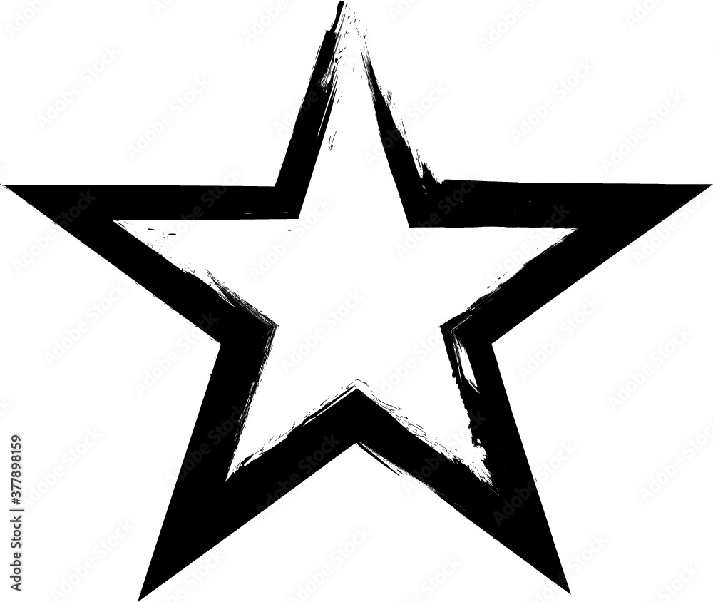 Grunge stars collection. vector illustration - obrazy, fototapety, plakaty 