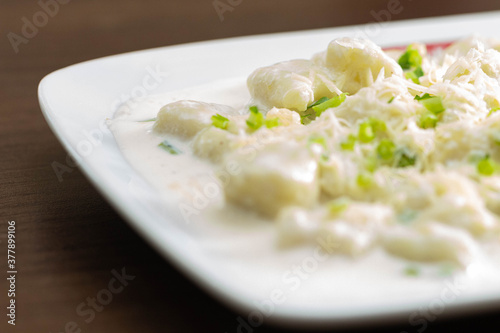 nhoque de batata doce com molho bechamel