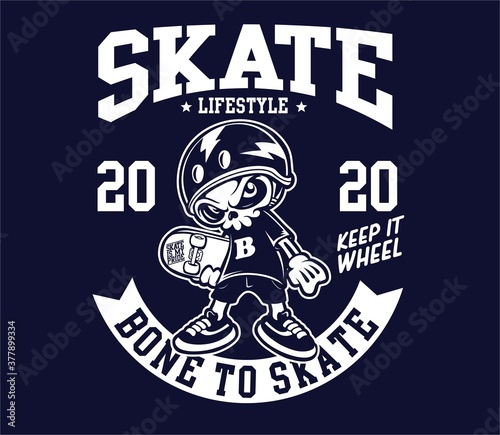 Bone Skate T shirt graphic