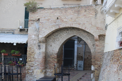 Obraz na płótnie historical buildings in vasto city in abruzzo region of itlaly