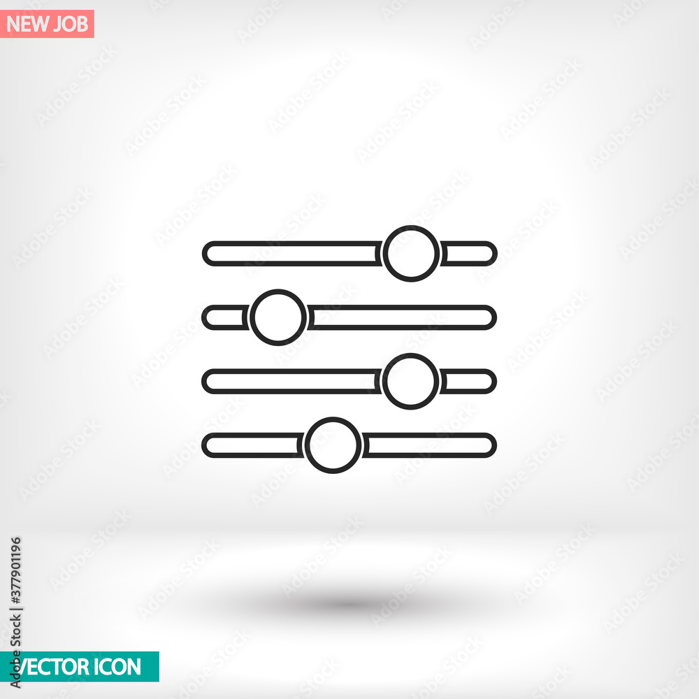 Settings music vector icon , lorem ipsum Flat design Settings music vector icon , lorem ipsum Flat design