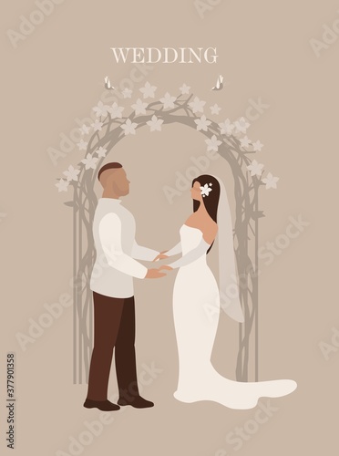 wedding ceremony bride and groom