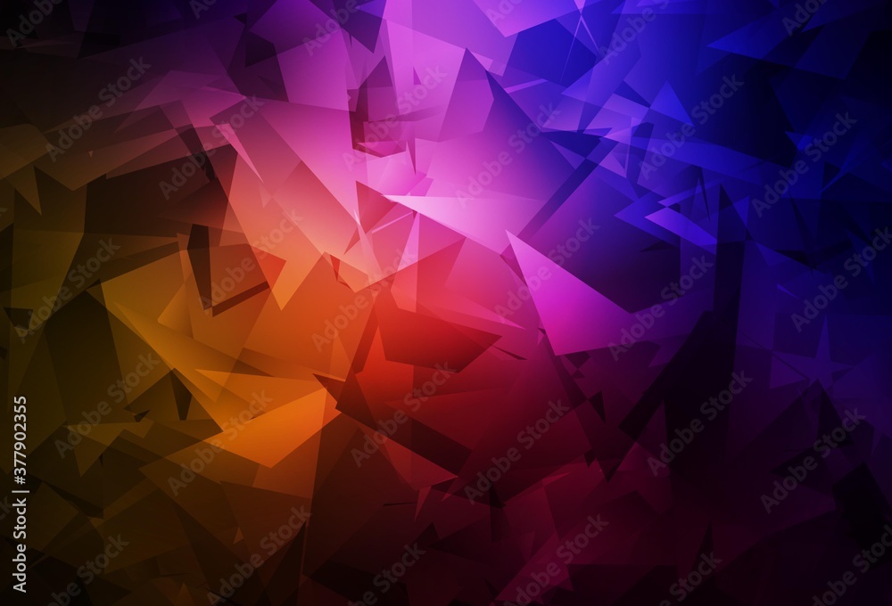 Dark Pink, Red vector polygonal background. Dark Pink, Red vector polygonal background.