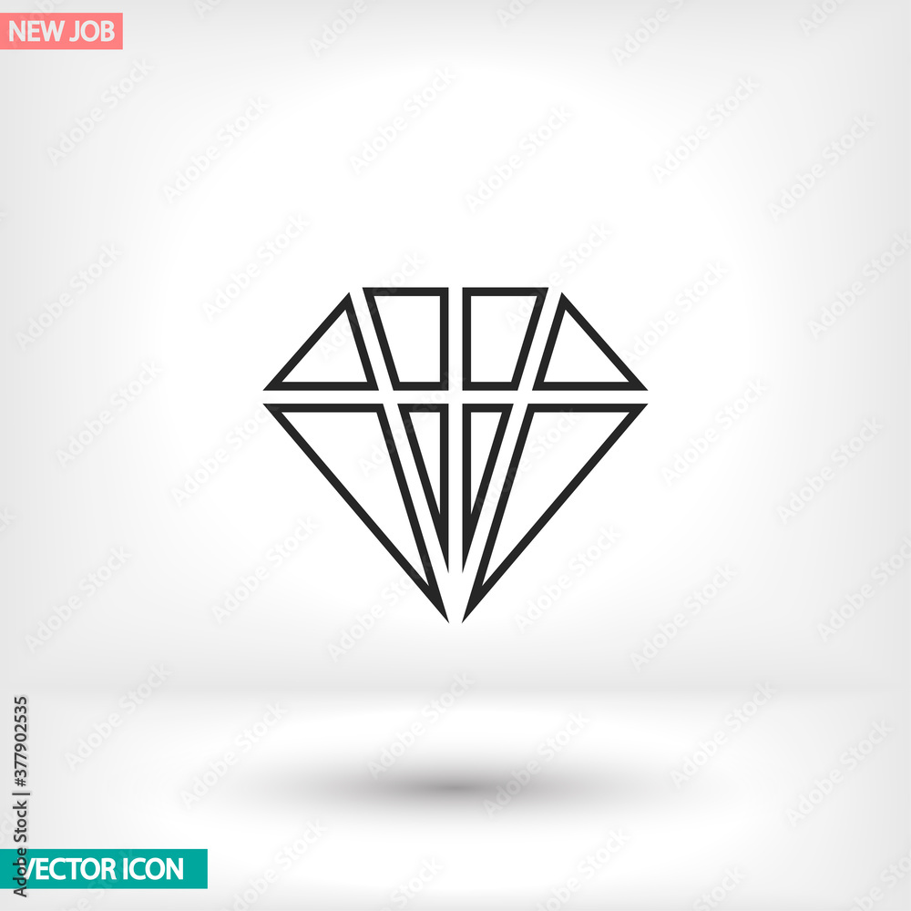 Diamond vector icon , lorem ipsum Flat design Diamond vector icon , lorem ipsum Flat design