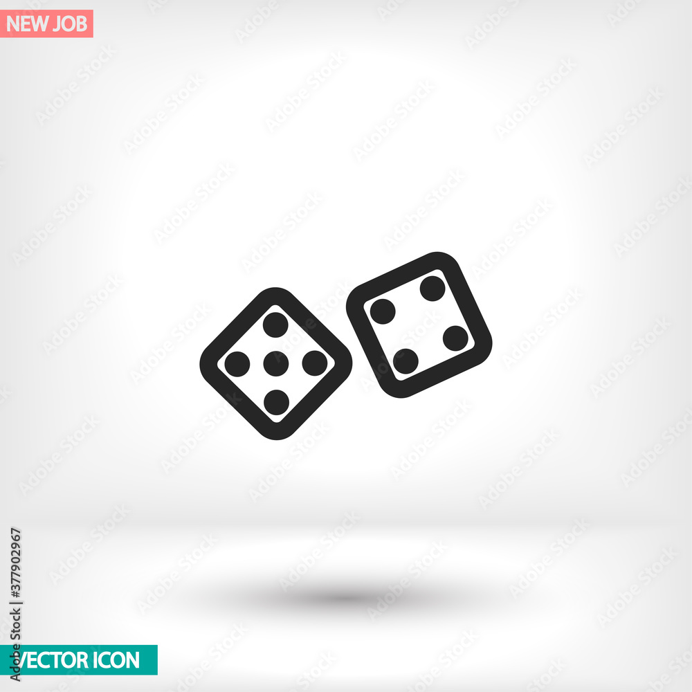 Dice vector icon , lorem ipsum Flat design Dice vector icon , lorem ipsum Flat design