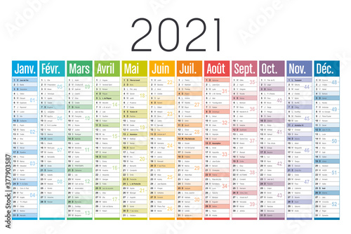 Calendrier 2021 - Grand format horizontal