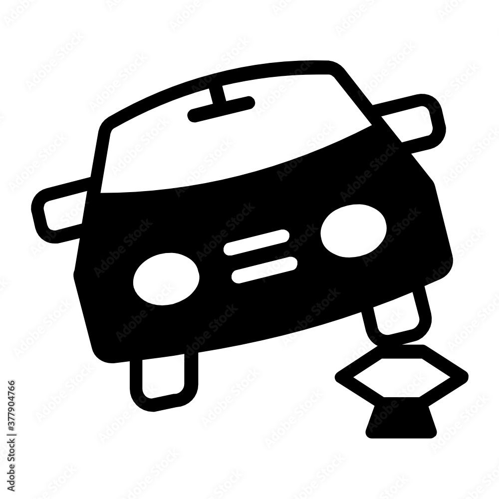 Lifting point jackstand symbol, Jacking up one side of the car concept vector Color Icon Design, Tire Shop and Auto Service C enter Instruments on white background, Lifting point jackstand symbol, Jacking up one side of the car concept vector Color Icon Design, Tire Shop and Auto Service C enter Instruments on white background,