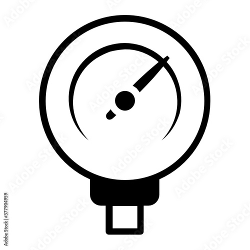 psi measuring instrument vector Color Icon design, Tire Repair Tools and Wheel Shop Equipment on White background, Tyre Air pressure Gauge Concept, 