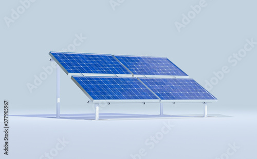 mehrere Photovoltaik-Solarmodule auf weißer Fläche
