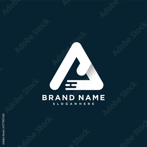 Letter logo with initial A for company or personal part 1