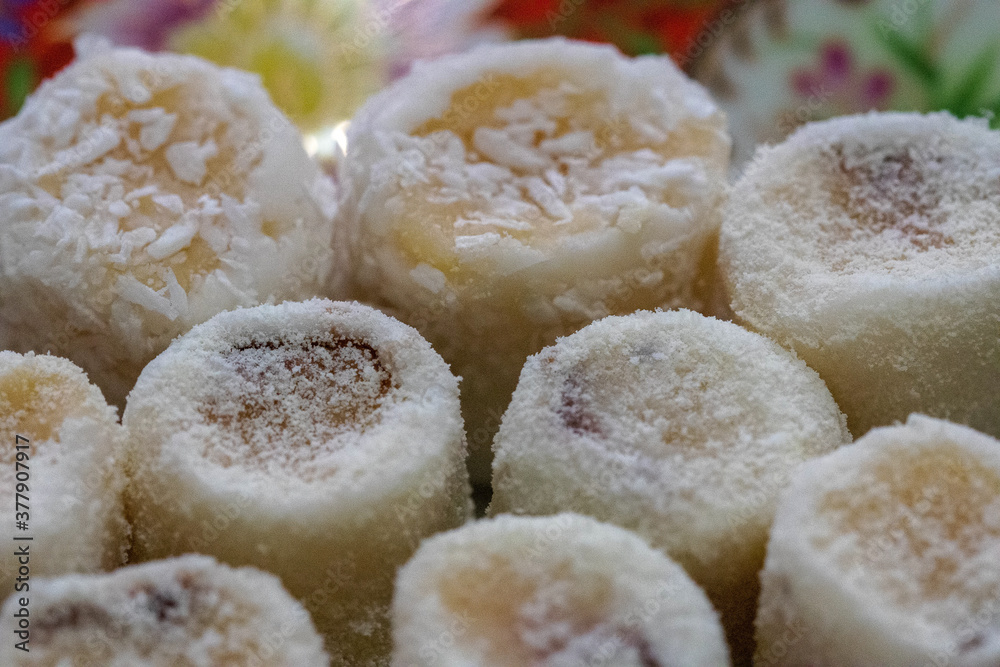 close up coconut candy