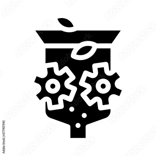 crusher equipment glyph icon vector symbol illustration
