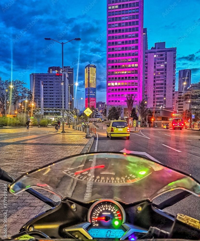 Views of the city of Bogota (Colombia), church, buildings and architectural icons